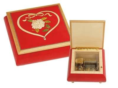Wooden music jewellery box