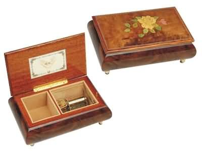 wooden music jewllery box