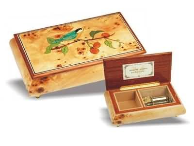 Wooden music jewelery box