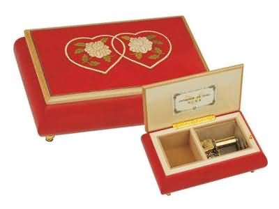 Wooden music jewelery box