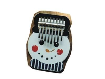 Wooden Finger Piano with snowman