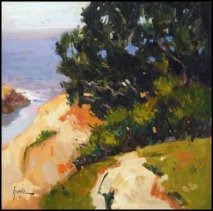 On the Edge, Mendocino" California Seascape Plein Air Landscape Oil Painting Greaves Art
