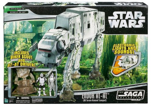 Star Wars Saga Deluxe Vehicle Endor AT-AT Walker w/ Biker Scout and AT-AT Pilot