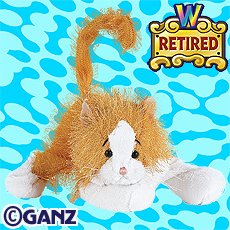 Webkinz RETIRED Gold and White Cat Orange New with Sealed Tag