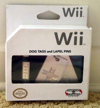 Nintendo Wii Limited Edition Dog Tags & Lapel Pins