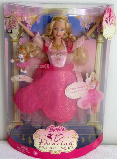 Princess Genevieve & Twyla Cat Barbie in the 12 Dancing Princesses Doll