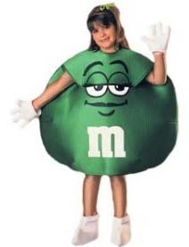 M&M's Green Peanut 3 Pc. Child Halloween Costume M 8-10