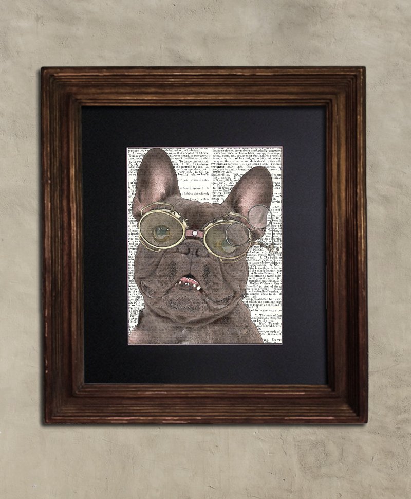 Dictionary Print: Prodigious French Bulldog, Dog Art Print