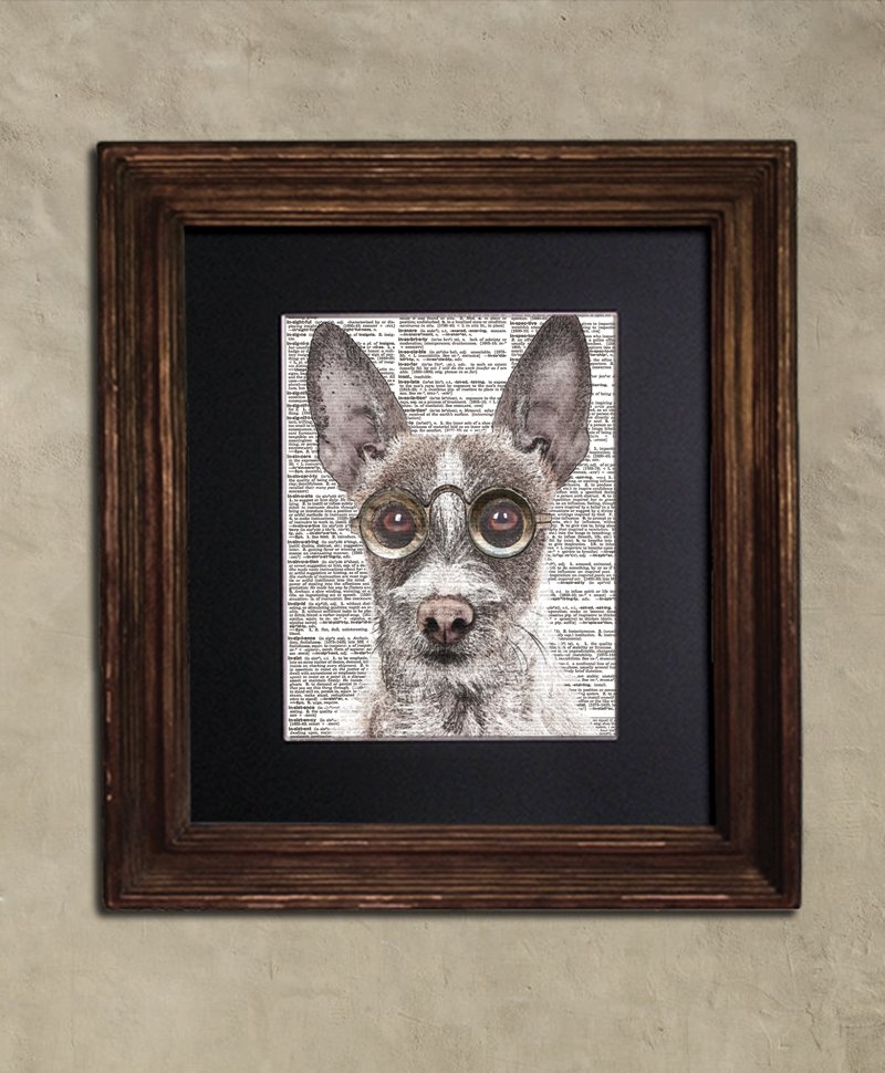 Dictionary Print: Complacent Portuguese Hound, Steampunk Dog Print, Art Print