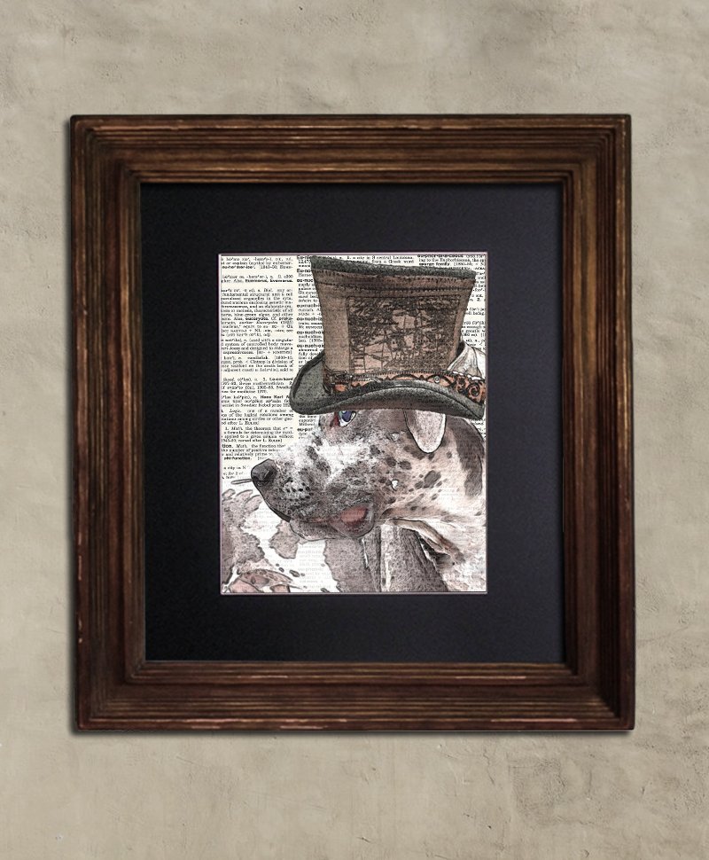 Dictionary Print: Veracious Great Dane, Steampunk Dog, Dog Art Print