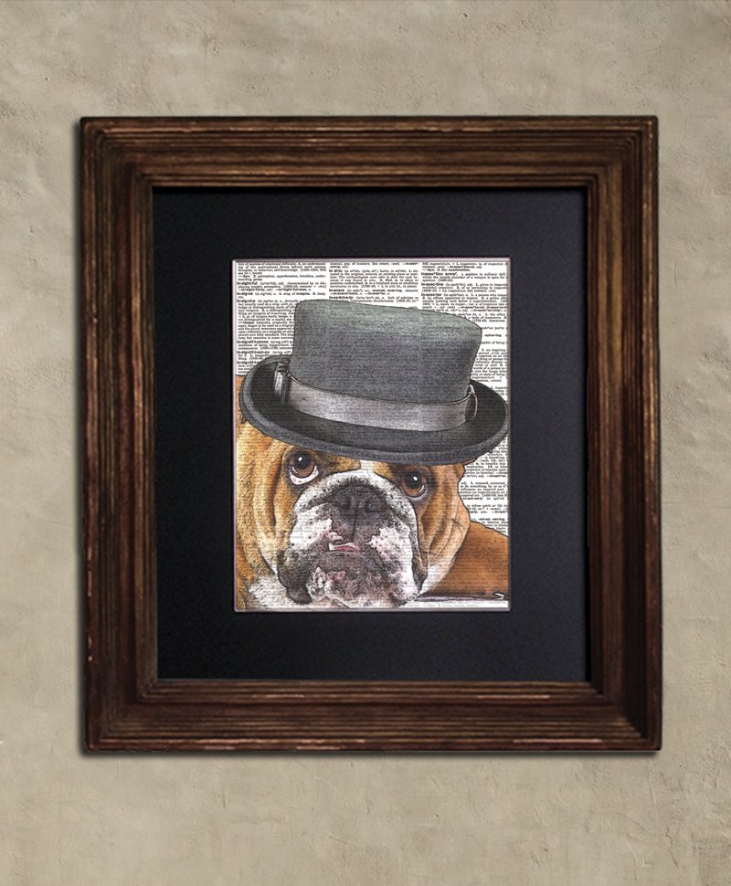Dictionary Print: Staunch Bulldog, Dog Art Print