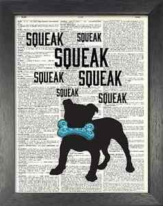 Dictionary Art, Word Art - Dog Design - Squeaky Toy