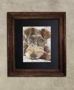 Steampunk Dog - Dictionary Art: Laconic AiredaleTerrier in Steampunk Goggles