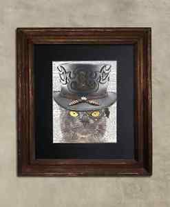 Steampunk Cat - Dictionary Art: Furibund Burmese Cat in Top Hat