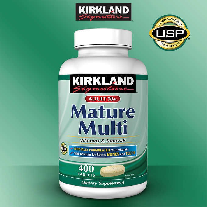 Kirkland Signature Mature Multi 400 Tablets Adult 50 Multi Vitamin