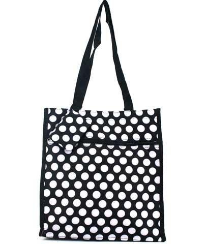 Black & White Polka Dot Tote Bag