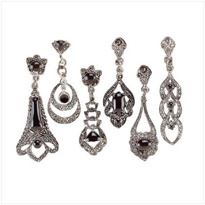 EARRINGS-FAUX MARCASITE
