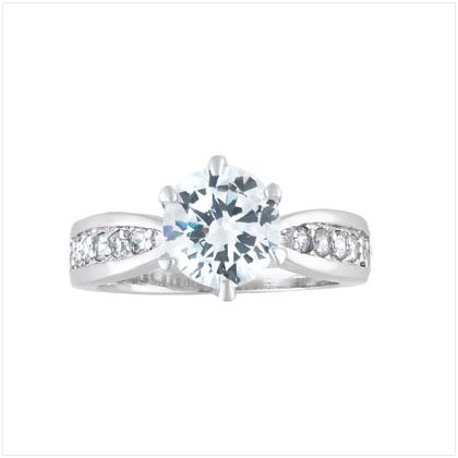 CZ SOLITAIRE SILVER RING