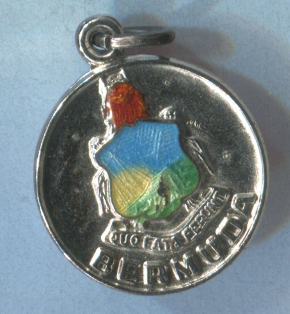CHARM : ENAMEL BERMUDA TRAVEL SOUVENIR BMCo 925 STERLING