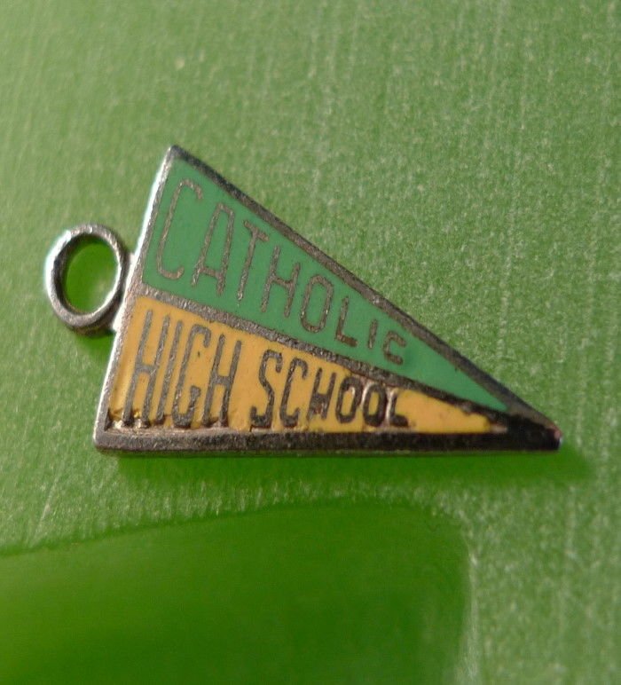 CATHOLIC HIGH Kinney Sterling Silver & Enamel Charm