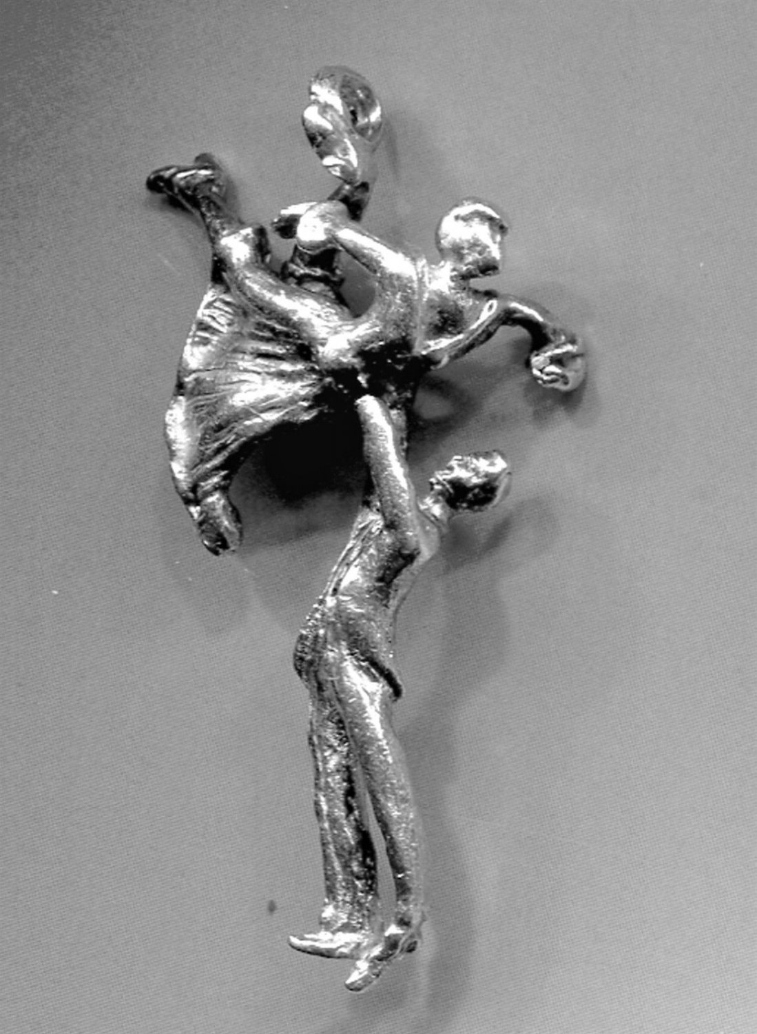 Vintage Sterling Charm : 2 Dancers #6 From Judith Jack Bracelet