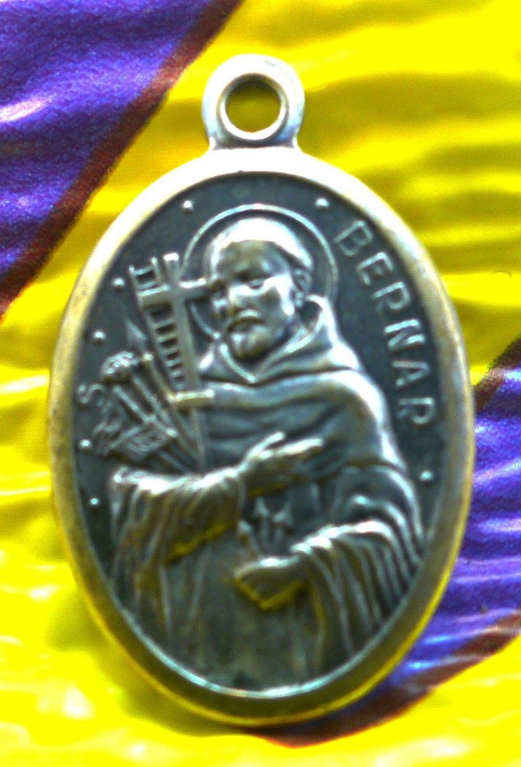 vintage CHARM / MEDAL : SAINT BERNAR / VIDETE DOLOR MEV / SEE ME SUFFERING