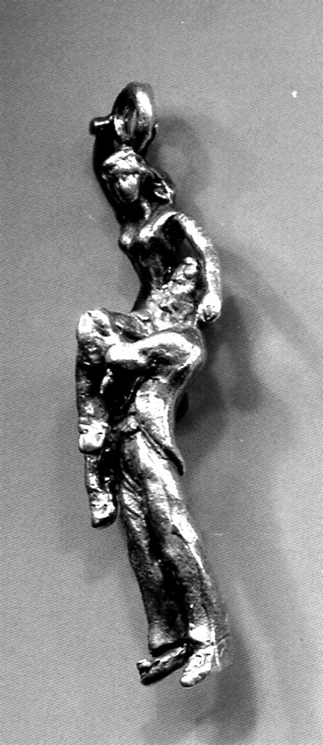Vintage Sterling Charm : 2 Dancers #4 From Judith Jack Bracelet