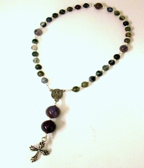 Fancy Jasper & Moss Agate Anglican Rosary SRAJD