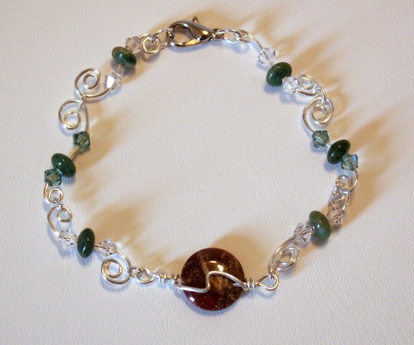 Rainbow Jasper and African Jade Bracelet SRAJD
