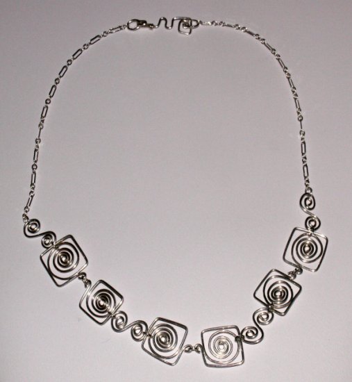 Sterling Silver Scroll Wire Choker SRAJD