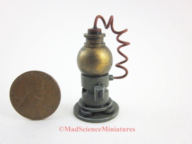 Mad Science Laboratory Equipment Dollhouse Miniature D209 1:12 Scale Model Frankenstein Halloween