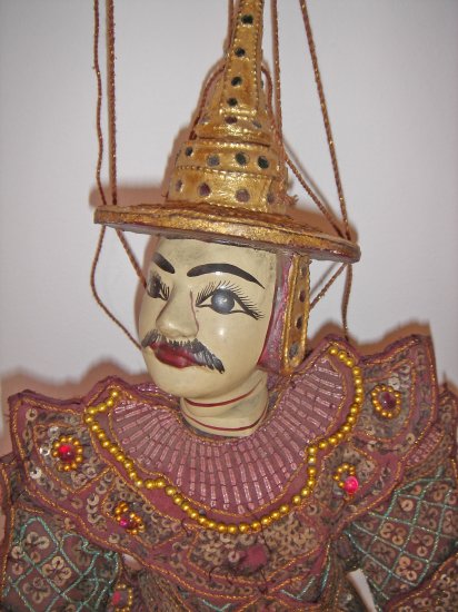 BURMESE BURMA MYANMAR ASIA TRADITIONAL MARIONETTE PUPPET WOODEN