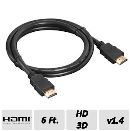 6FT HDMI CABLE CORD CONNECT TV TO LAPTOP COMPUTER PC DVD BLU-RAY MEDIA PLAYER EJ1