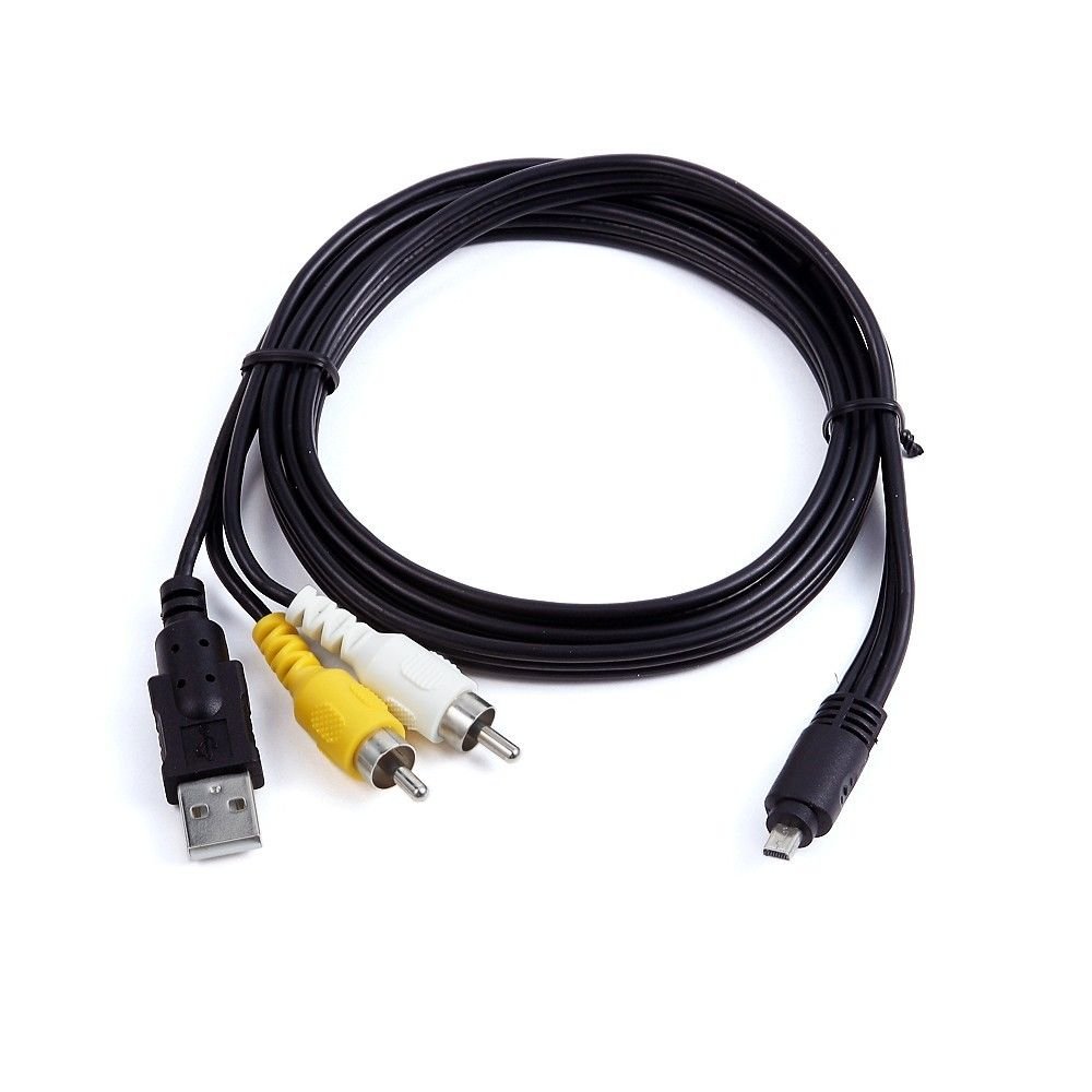 2in1 USB Data +AV A/V TV Cable Cord For Nikon Coolpix D3200 S1000 pj L330 Camera EJ1