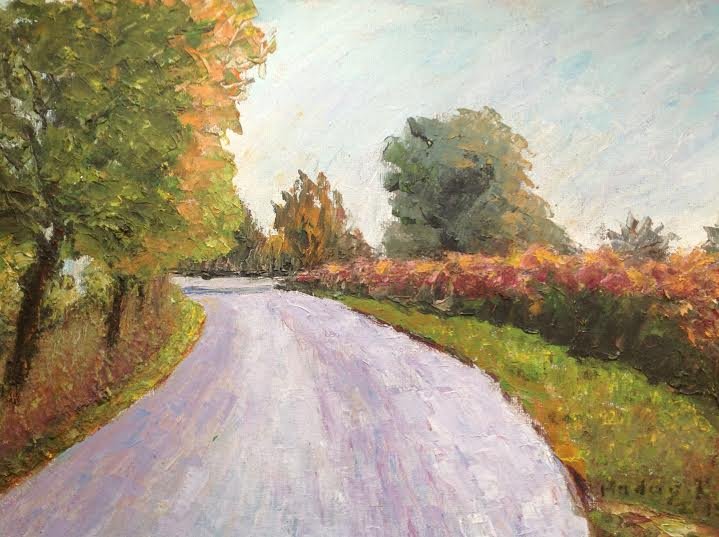 Oil Painting—Road —Fine Art Oil Painting-Size: 12" x 16" (30 cm x 40 cm)