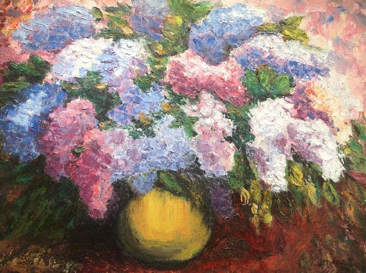 Oil Painting —Syringas—Fine Art Oil Painting-Size: 12" x 16"(30 cm x 40 cm)