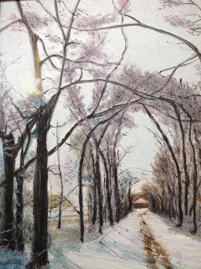 Oil Painting — Traces—Fine Art Oil Painting-Size: 16" x 10"(40 cm x 25 cm)