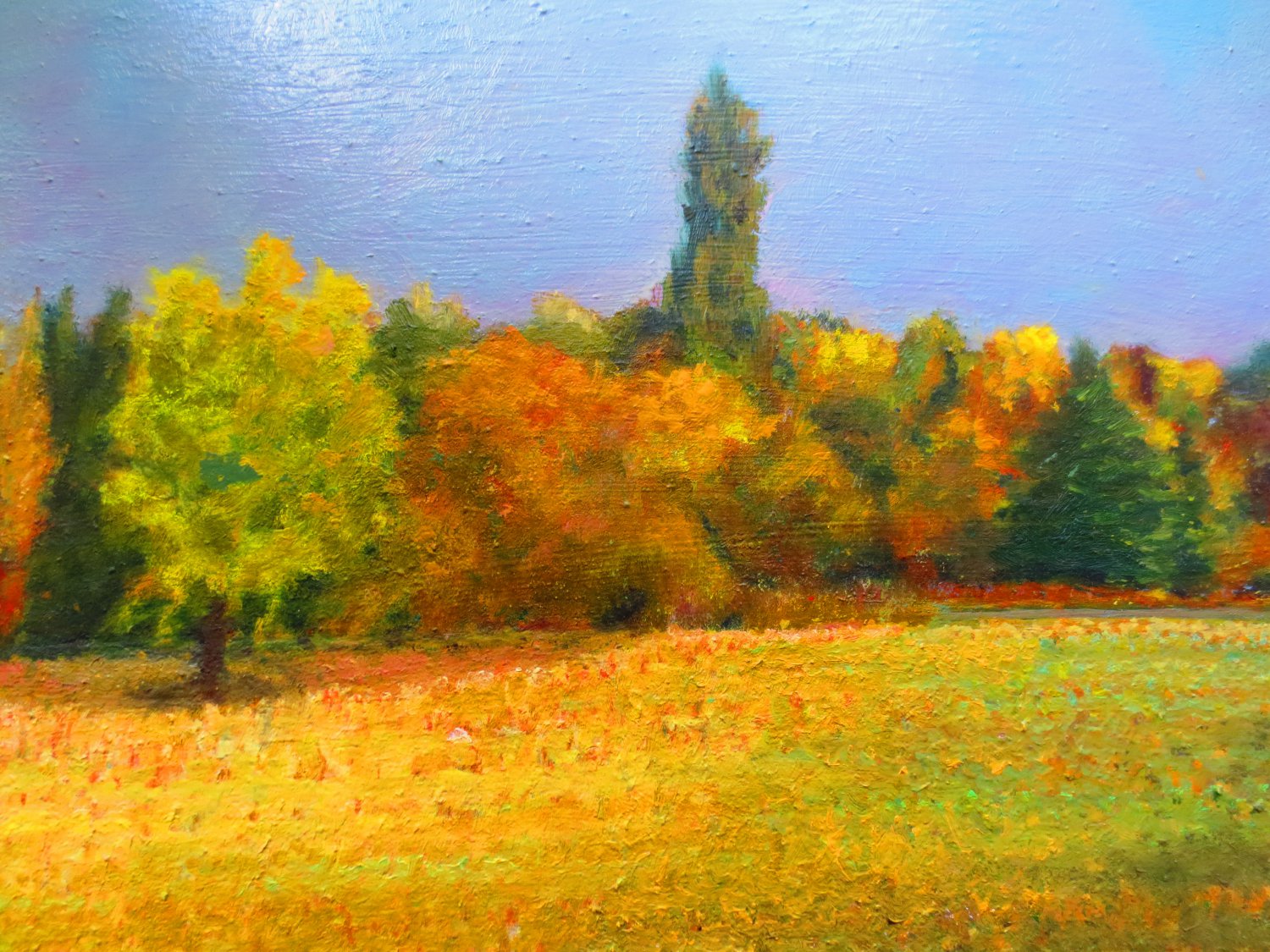 Oil Painting—Meadow—Landscape Fine Art Oil Painting- Size: 14" x 14" (35 cm x 35 cm)