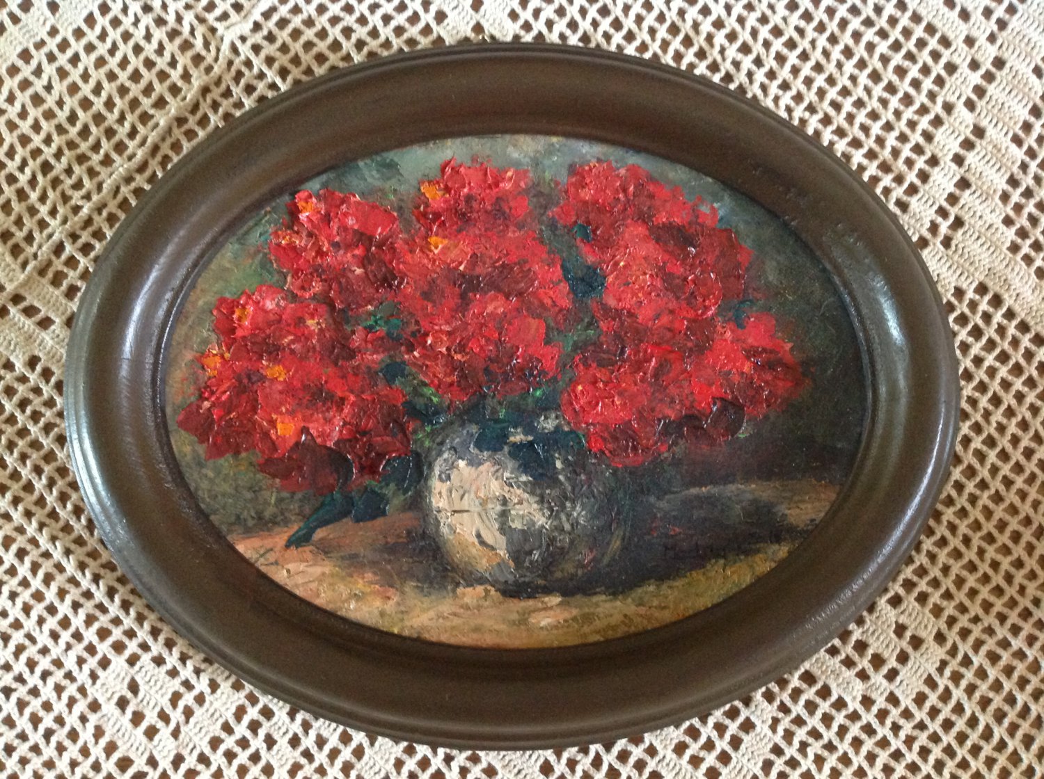 Oil Painting —Roses—Fine Art Oil Painting- Size: 6" x 8" (15 cm x 20 cm)