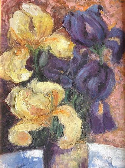 Oil Painting—Pansies—Fine Art Oil Painting-Size: 12" x 8" (30 cm x 20 cm)