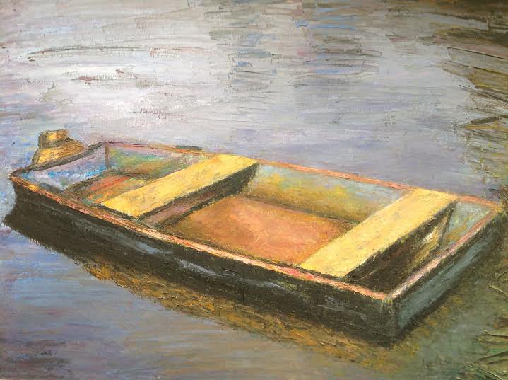 Oil Painting—Boat—Fine Art Oil Painting-Size: 12" x 16"(30 cm x 40 cm)