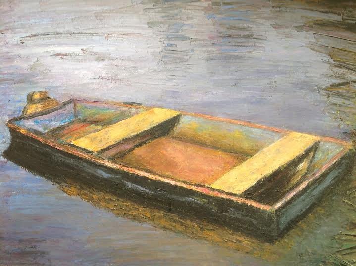 Oil Painting—Boat—Fine Art Oil Painting-Size: 12" x 16"(30 cm x 40 cm)