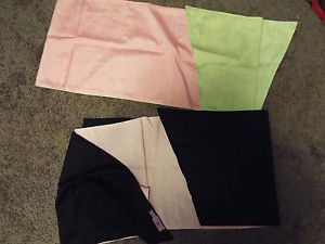 pair or she complete silk shawls pink green black