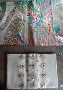 set of two silk fukuro obi kimono # 1