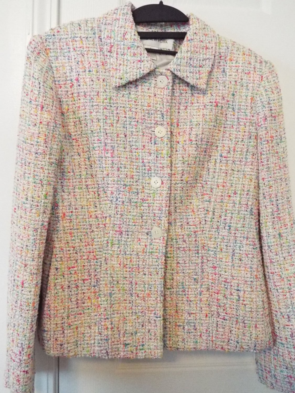 Jones New York multi-color tweed blazer size 4