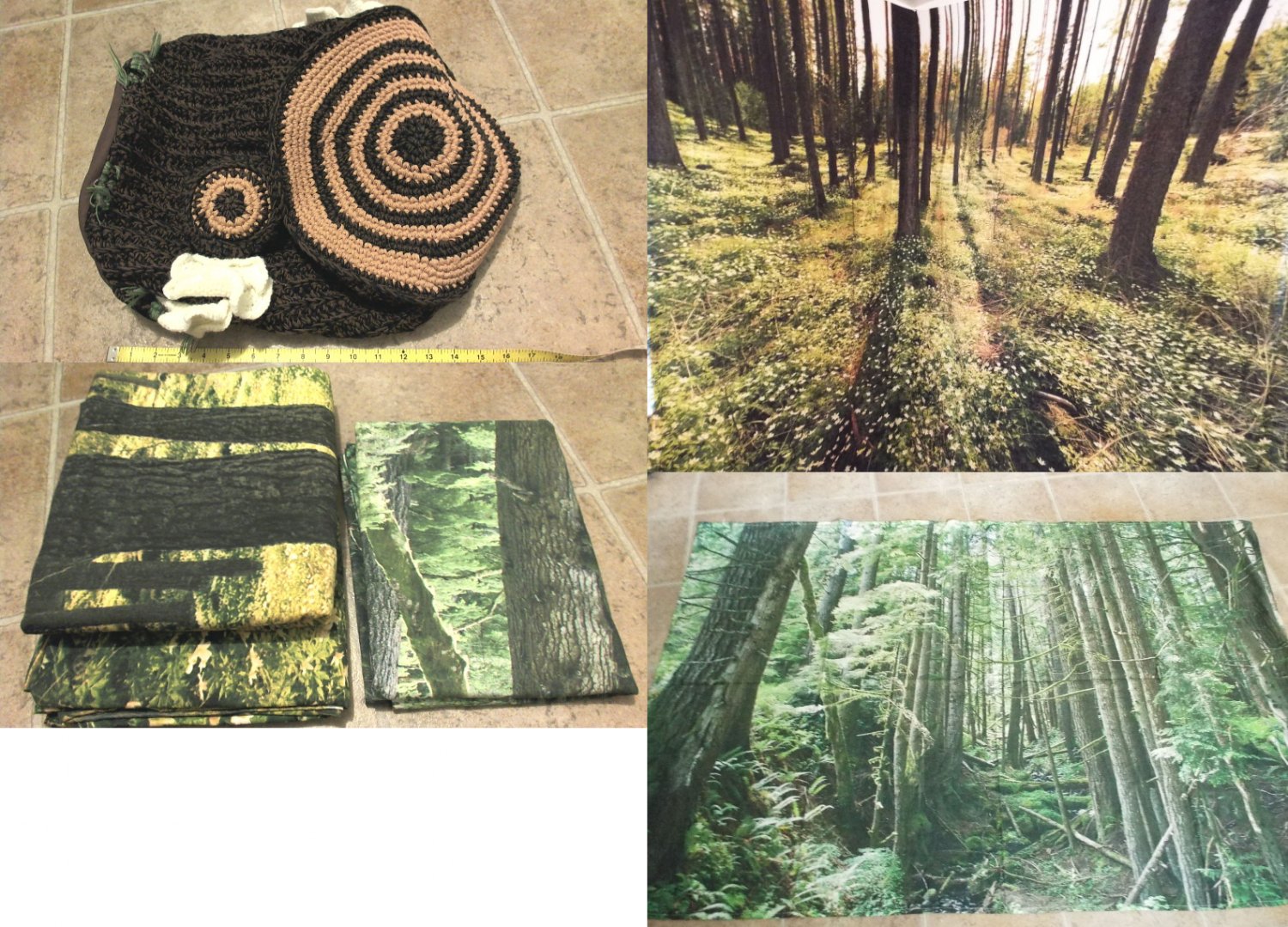 forest woodland nature tapestries tapestry and pouf case cushion