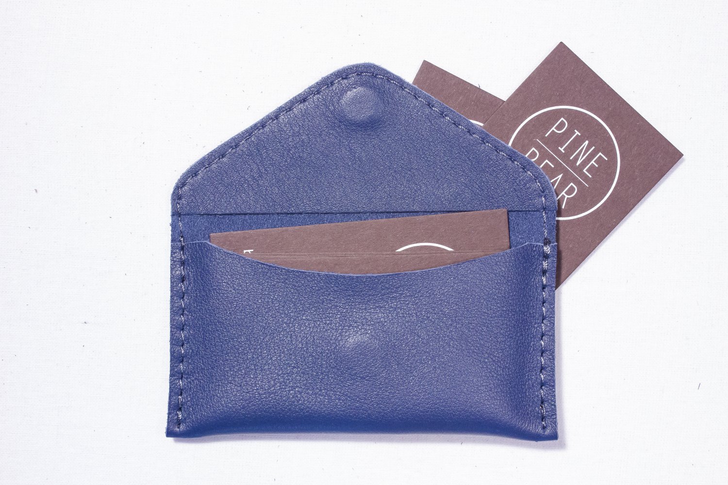 Blue Business card Visit card wallet Leather card case