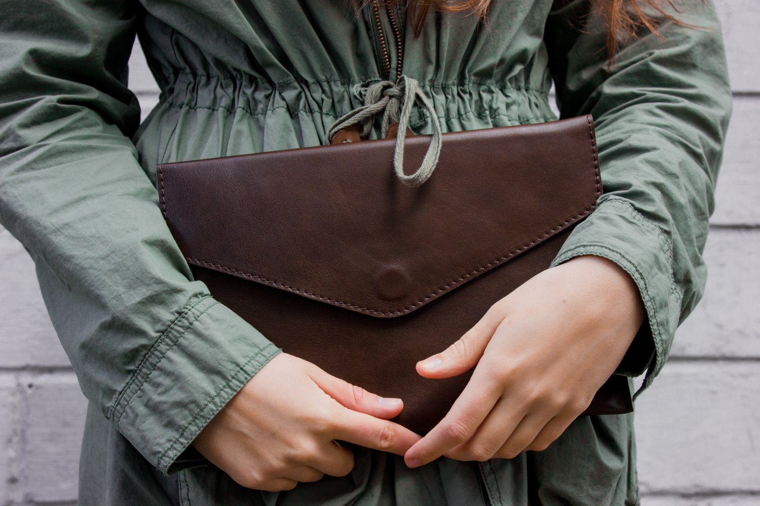 Cognac tablet wallet Leather tablet case