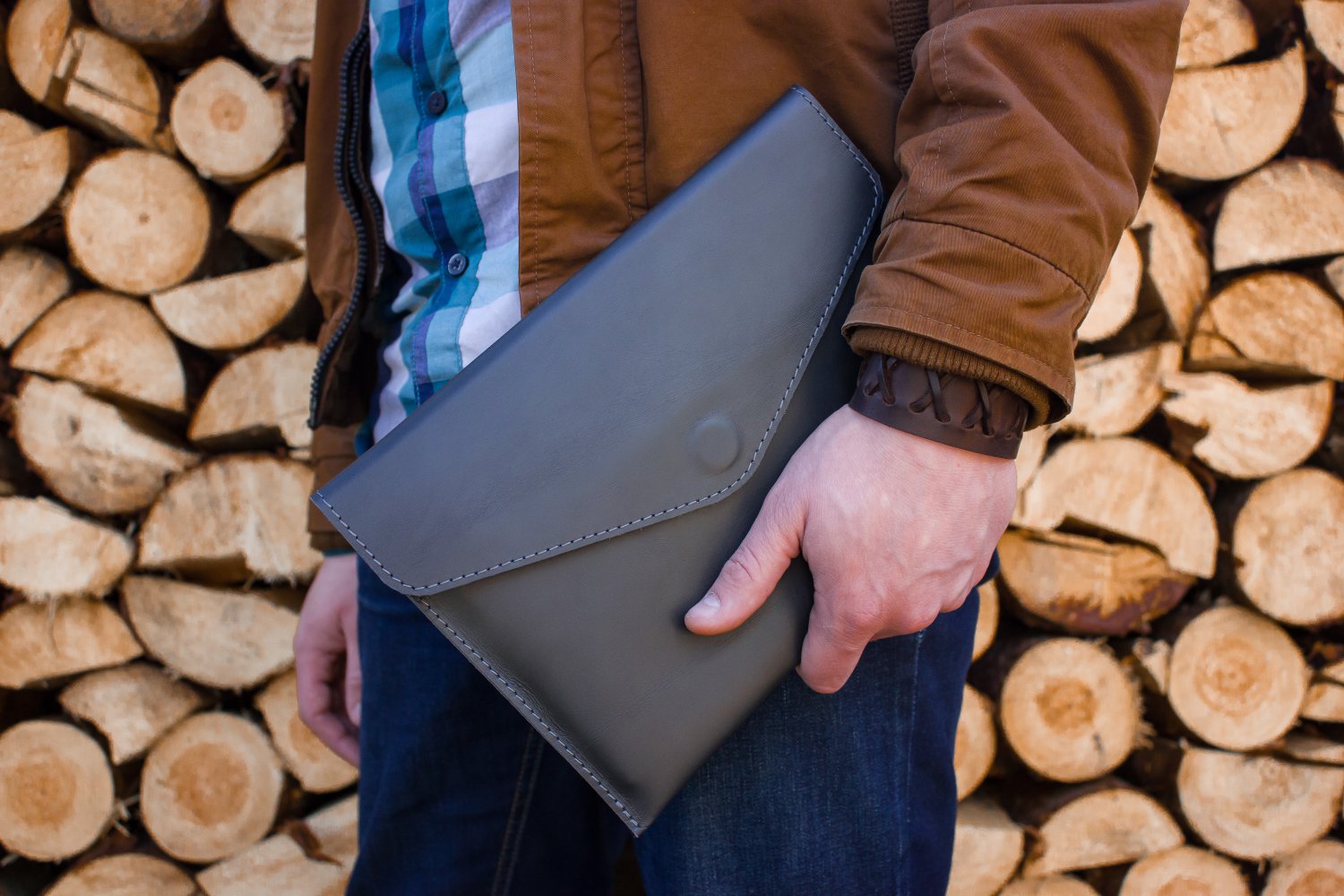 Grey tablet wallet for Samsung Ipad Tablet case