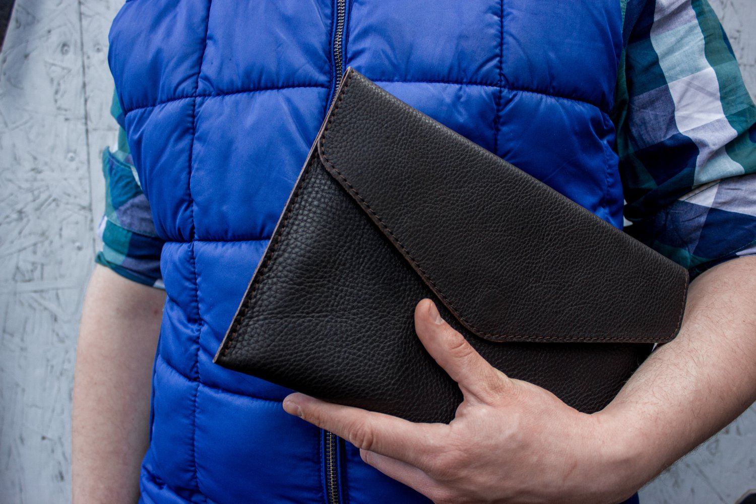 Black tablet wallet Leather tablet case